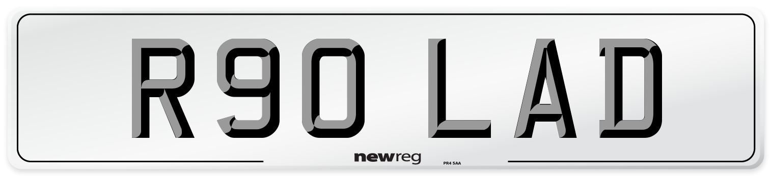 R90 LAD Number Plate from New Reg
